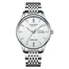 Guanqin 16221 Reloj para Hombre Reloj Mecánico Completamente Automático Resistente al Agua Luminoso de Negocios Acero Inoxidable Correa de Acero Nuevo Reloj para Hombre