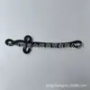 Mei Ming 2026 Novo Estilo Fivela Napoleon Plate Buckle Fivela Branca de Três Folhas Fivela de Corda de Osso Tecida à Mão Fivela Decorativa Plate Buckle