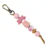 Nuevo llavero de pulsera de silicona de loto de colores de Amazon con diseño único de nicho, colgante de borla y pulsera de cuentas