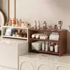 Estante de Almacenamiento de Cosméticos de Escritorio Organizador de Tocador para Cuidado de la Piel Perfume Lápiz Labial Caja de Almacenamiento Estante de Almacenamiento para Mesa de Maquillaje