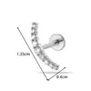 Brincos Hensen de Aço Inoxidável com Rosca Interna, Aranha Coração Micro-Incrustada com Zircônia, Piercing para Lábio, Lóbulo da Orelha, Cartilagem