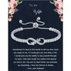 Amazon Transfronterizo Ilimitado Pulsera de Tenis Ajustable para Esposa, Madre, Tía, Hermana, Regalo de Cumpleaños Graduación