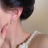 Aretes Coreanos Dulces Exquisitos Súper Brillantes de Zirconia para Mujer 2024 Nuevo Estilo Caliente Colgante de Estrella Nicho Viento Frío