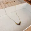 Novo Colar de Pérolas de Água Doce Malachite Chinês Estilo Étnico Exquisito Corrente de Clavícula com Contas Joia de Pescoço com Personalidade Retrô Atacado