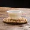 Taza de Té Gongfu Chami Fang Blanco Marfil Tazón de Té Individual Juego de Té de Cerámica Porcelana Blanca de Dehua Taza Pequeña para Cata de Té de Maestro