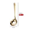 Luna Nueva Acero Inoxidable 304 Espesado Cuchara para Sopa Doméstica Colador Vajilla Chapada en Oro Cuchara Dividida Cuchara Común Cuchara Cuchara Cuchara Cuchara