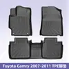 Adequado para Toyota Camry 2007-2011 Tapetes de Chão TPE Material 3D para Todas as Estações Tapete de Porta-Malas