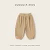 Calças de Lã Forradas Dudu's Girls, Calças Longas Outono e Inverno para Meninas Pequenas, Calças Estilosas Tipo Lanterna para Moda Infantil