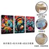 Amazon Pintura em Tela Sem Moldura para Quarto Graffiti Três Peças Núcleo de Pintura Spray Estilo Cartoon Pintura Pendurada para Jogo Cool E-Sports