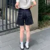 Shorts de Mezclilla Azul Oscuro para Mujer, Estilo Delgado de Verano, Tallas Grandes, Adelgazantes para Figuras Menudas, Talla Grande, Cuerpo en Forma de Pera, Shorts Cortos de Corte A