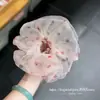 Scrunchie de Renda com Bolinhas Estilo Coreano Elástico de Cabelo de Organza Transparente Alta Elasticidade Premium Acessórios de Cabelo Doce Estilo Fada Headwear