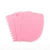 Conjunto de 3 Peças Raspador de Massa Raspador de Massa Plástico Raspador de Corte para Assar Raspador de Bolo Ferramenta de Decoração DIY