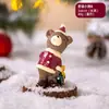 Decoração de Natal Mini Enfeites de Resina Animais Pequenos de Mesa Papai Noel Boneco de Neve Rena Decorações Presentes para Crianças
