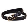 En stock nueva hebilla de pin cinturón de piel de vaca de capa superior de grano completo Cinturón de mujer para ir al trabajo casual moda combinable cinturón de cuero