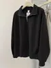 Moletom com Gola Polo e Meio Zíper para Homens e Mulheres, Tiro Real Transfronteiriço, Primavera e Outono, Fino, Solto, Estilo Novo, Tamanho Grande, Estilo Coreano, Manga Longa, Roupa Externa
