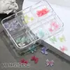 Atacado Caixa com 6 Compartimentos Acessórios para Nail Art Laço DIY Decoração de Unha Usável Resina Doce Diamante Acessórios para Unha
