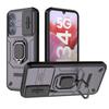 Aplicable a la nueva funda para teléfono Samsung m34 con anillo de oso de combate, cubierta protectora con ventana deslizante magnética para Samsung M34