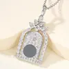 Collar de Puerta de la Felicidad V Oro de Alta Gama para Mujer, Diseño de Jaula de Pájaros con Diamantes Engastados a Mano, Cadena para Clavícula Full Diamond de Lujo Ligero, Venta al por Mayor y Dropshipping