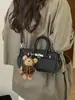 Nuevo Producto Nicho Coreano con un Toque de Lujo, Bolso de Mano con Patrón de Lichi Bolso Kelly, Bolso Cruzado Versátil con Hebilla de Cordón a la Moda