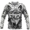 Sudadera con capucha de venta directa transfronteriza 2023 Estampado digital 3D de lobo para hombre con capucha para hombre y mujer ropa de pareja venta al por mayor de fábrica