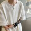 Camiseta de manga corta de seda de hielo para hombre, de verano, fina, transpirable, para adolescentes, informal, holgada, deportiva, de secado rápido, camiseta de media manga.