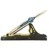Delta Game Merchandise Faca Retrátil Polaris de Direção Dupla Tamanho Grande com Bainha de Couro, Ornamento de Suporte de Exibição, Faca de Brinquedo Presente