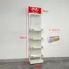 Gondola de supermercado para exposição de lanches, prateleira para noz de betel, chiclete encostado na parede, pequena estante de armazenamento multicamadas, prateleira de gôndola de farmácia