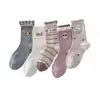 Calcetines Lindos de Cachorro para Mujer, Calcetines Holgados Rosas Sin Costuras Estilo Universitario, Calcetines de Algodón con Encaje de Lunares Estilo Coreano para Primavera y Otoño