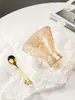 Tazón de Helado Estilo Japonés de una Bola Transparente Boca Ancha Forma de Cono para Pudín Yogurt Postre Vaso Pequeño Ins