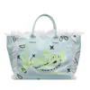 Bolso de lona con letra y borla minimalista para comercio exterior, bolso de mano de gran capacidad, nuevo bolso tote de hombro de color liso para uso transfronterizo
