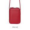 2024 Nuevo Patrón Lichi Cuero Suave Vertical Cremallera Bolsa para Teléfono Móvil Diseño Nicho Gran Capacidad Bolso de Hombro Cruzado para Mujer