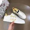 Nuevos Zapatos Deportivos Casuales Blancos de Cuero Genuino Marca D para Hombre para Plataformas de Comercio Exterior Transfronterizo como Shopee y Dhgate