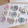 Explosões cor doce refrigerante lantejou broca de unha glitter gradiente cor mista K9 fundo pontiagudo formato diamante joia para unha