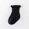 Calcetines de Princesa de Encaje Holgados de Algodón Peinado para Bebé Recién Nacido Niña Niños Blanco y Negro Primavera y Otoño