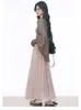 WESTAYONE Cárdigan de Punto con Manga Murciélago Ropa de Abrigo para Mujer + Camisola de Encaje + Falda Larga de Malla 3845