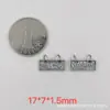 1-37 Shanxi Retro Plata Antigua Espaciador de Doble Oreja Accesorios para Manualidades Pulsera de Plata Sanqi Pulsera Juguete Adorno Accesorios