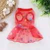 Perro Pequeño Atractivo Princesa Mariposa Vestido Gato Primavera Verano Nuevo Teddy Perro Lindo Falda Verano Malla Ligero Delgado