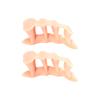 Alineador de dedos del pie separador de pulgar de silicona divisor de dedos de tres agujeros fijo corrector anti-rozaduras para dedos superpuestos venta al por mayor
