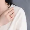 Anel de Ouro com Contas da Sorte de Ouro, Anel Unissex com Fio Vermelho e Contas de Ouro Feito à Mão, Estilo Tiktok, Não Desbota, Retrô Artístico