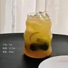 Taza de Postre de Vidrio de Borosilicato Alto Estilo Ins Taza de Vidrio con Forma de Reloj de Arena Taza para Bebidas Frías Jugo Café Latte para el Hogar