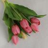Ramo de Fotos Estilo Ins con Tulipán de 7 Cabezas y Tallo Corto, Decoración para Mesa de Café de Sala de Estar, Ramo de Flores Artificiales