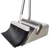 Set de escoba y recogedor extragrueso para uso doméstico, escoba mágica con cerdas suaves, raspador de doble cara, plegable