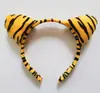 Adorável Touca de Animal Cartoon Ano do Tigre Performance Infantil Faixa de Cabelo do Zodíaco Conjunto de Três Peças Tigre Faixa de Cabelo com Orelhas de Gato e Chifre