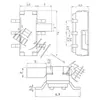 Interruptor basculante MSKT-22D14AH de 6 pies, 2 velocidades, montaje horizontal, 2*2, mango grueso blanco y negro, sin columna, juguete deslizante