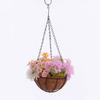 Maceta colgante creativa para suculentas, maceta para flores, decoración para el hogar, balcón, maceta de coco, decoración colgante de hierro, maceta colgante, soporte para flores