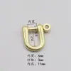 Estoque de fábrica fivela de ferradura de cobre puro fivela de tecido de latão versão japonesa fivela de ferradura requintada bolsa de couro manilha em forma de U