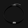 Colar N17 Preto Doce Cool Letra CD Colar Curto Feminino Design de Nicho Corrente para Clavícula Colar Elegante Tira de Couro para Pescoço