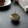 Pequeno Incensário de Cerâmica Cinza para Sala de Chá com Grama e Árvores Incensário Doméstico Novo Estilo Chinês Ornamento de Mesa de Chá Ferramentas de Cerimônia de Incenso Suporte para Incenso