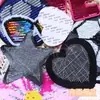 Parches Reversibles de Lentejuelas de Moda con Diseños de Estrella y Mariposa, Estilo Gafas de Sol, Insignias Bordadas con Lentejuelas para Ropa y Bolsos Decoración DIY