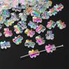 8 cuentas de vidrio de colores de oso de 10 mm, hechas a mano, para collares y pulseras, accesorios de cuentas de cristal, material decorativo.